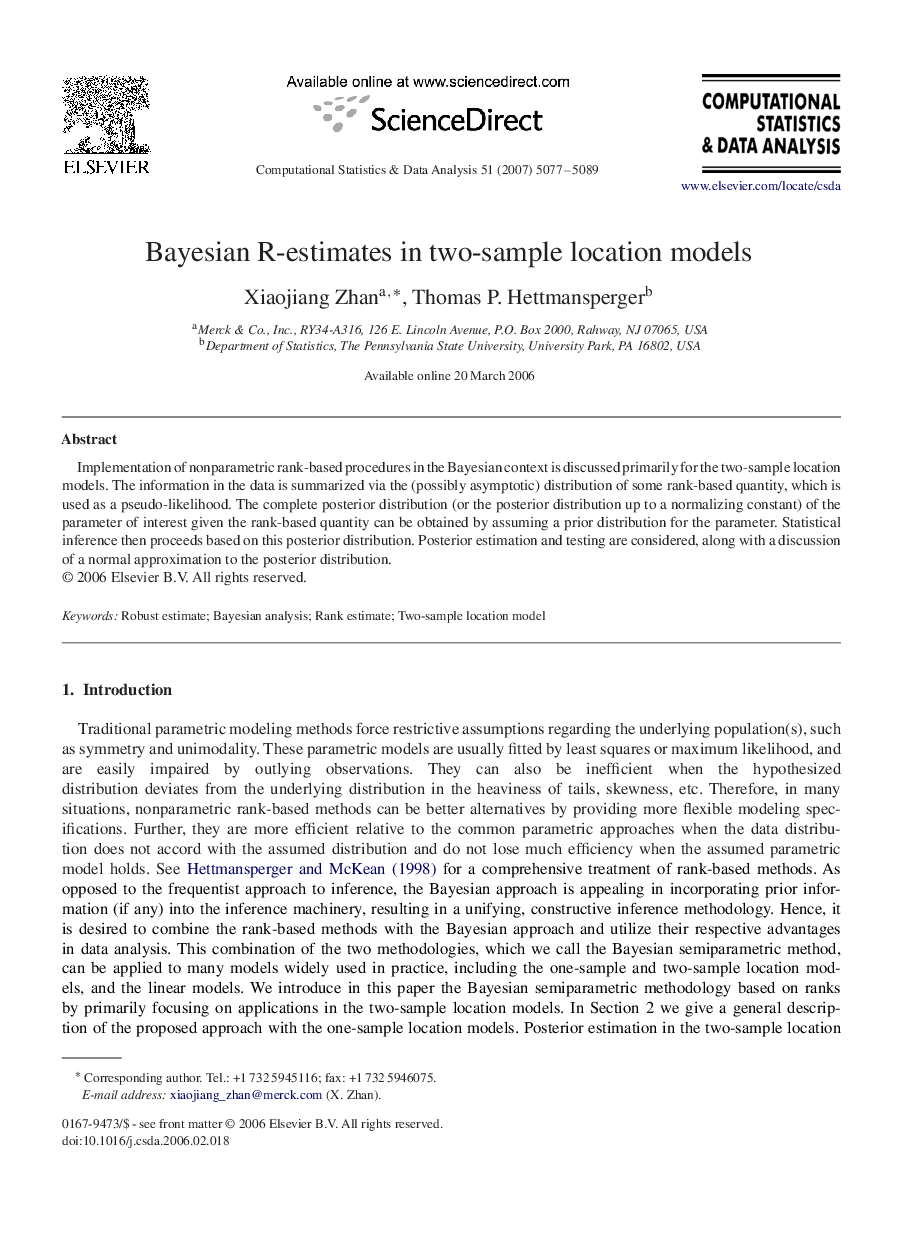 Bayesian R-estimates in two-sample location models