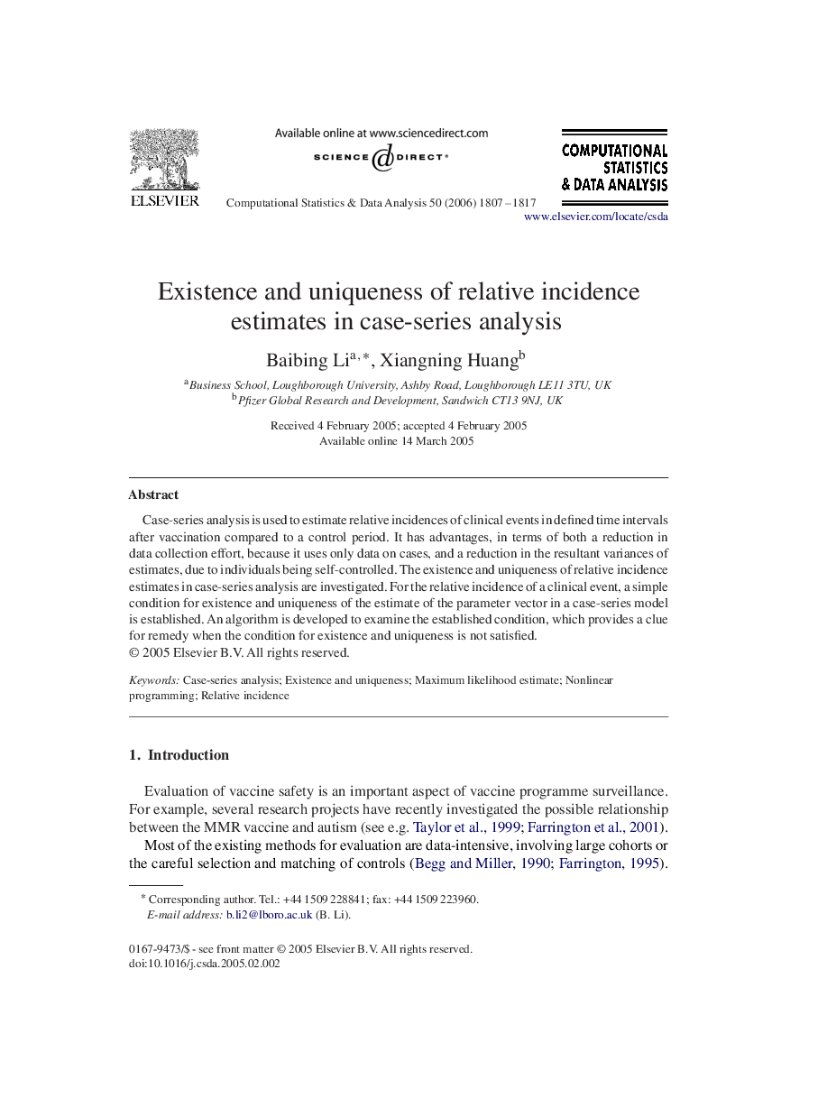 Existence and uniqueness of relative incidence estimates in case-series analysis