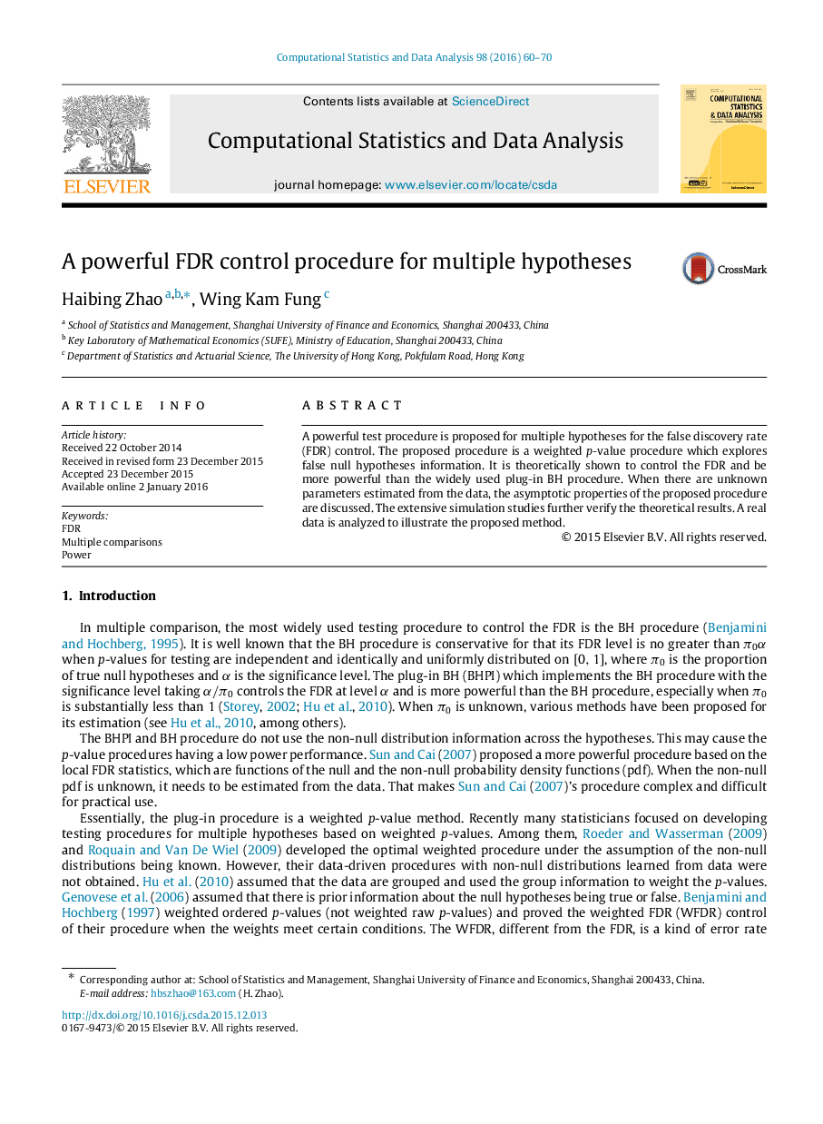 A powerful FDR control procedure for multiple hypotheses