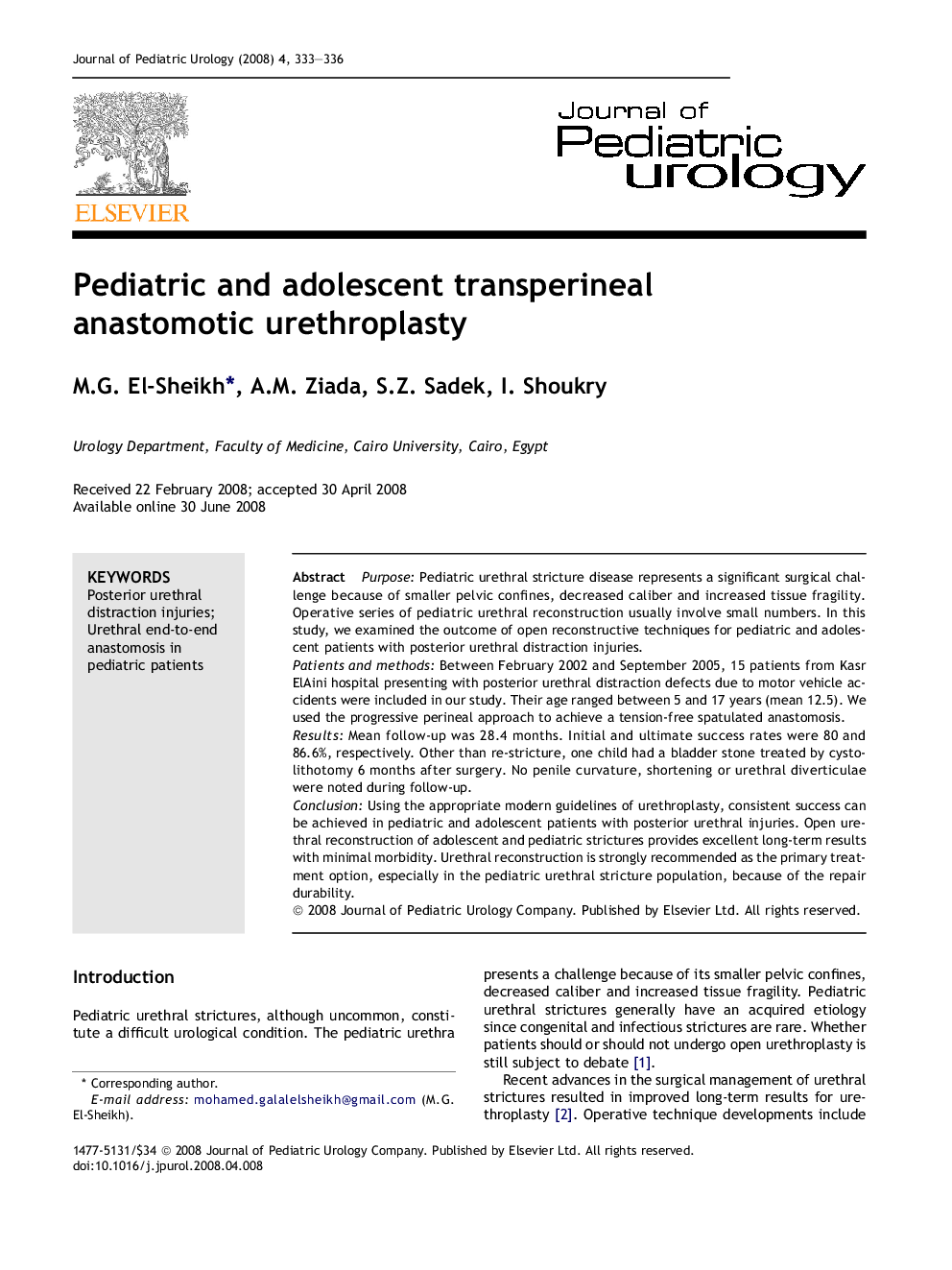 Pediatric and adolescent transperineal anastomotic urethroplasty