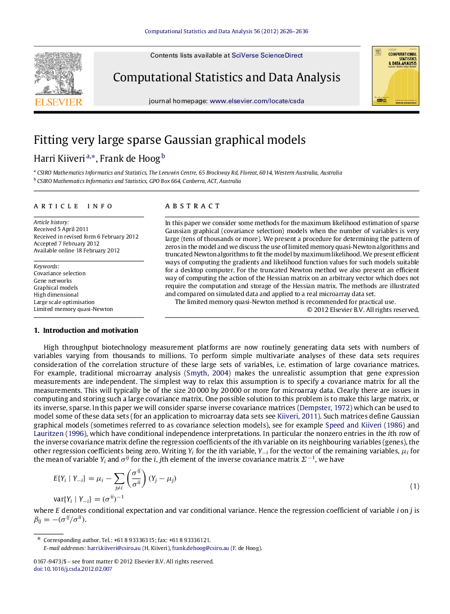 Fitting very large sparse Gaussian graphical models