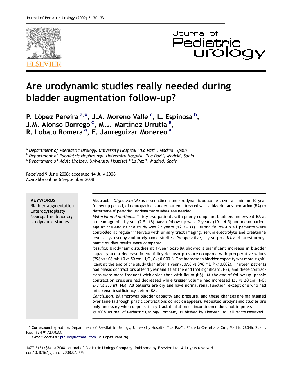 Are urodynamic studies really needed during bladder augmentation follow-up?