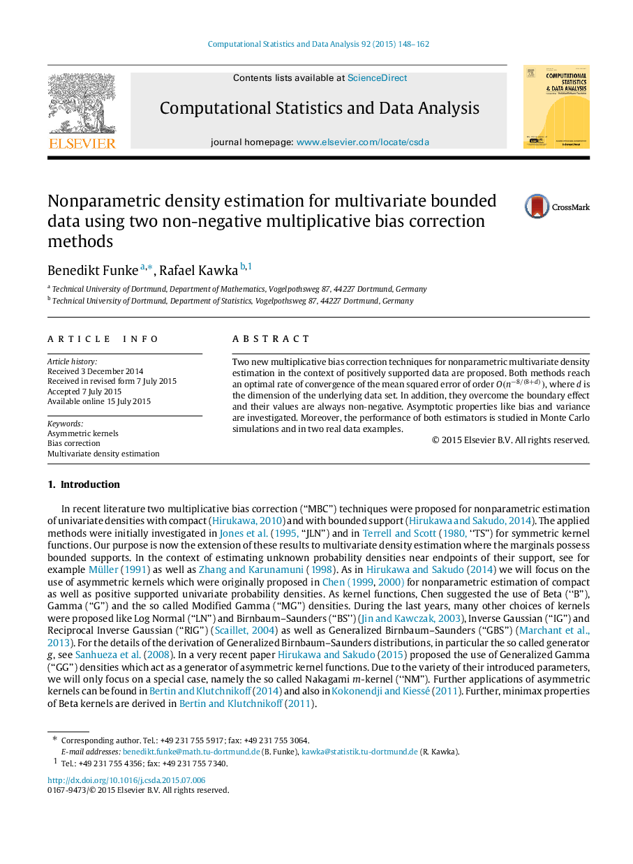 Nonparametric density estimation for multivariate bounded data using two non-negative multiplicative bias correction methods