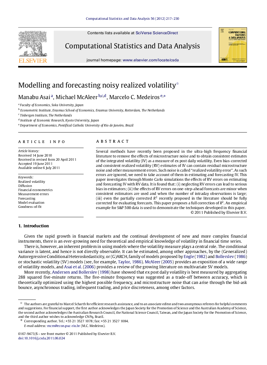 Modelling and forecasting noisy realized volatility 