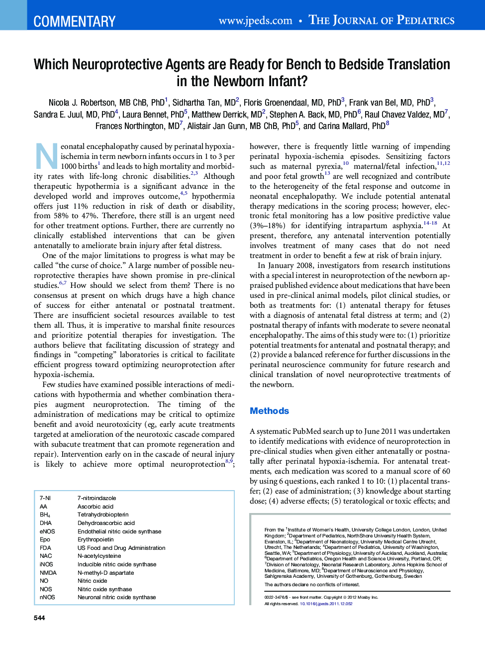 Which Neuroprotective Agents are Ready for Bench to Bedside Translation in the Newborn Infant?