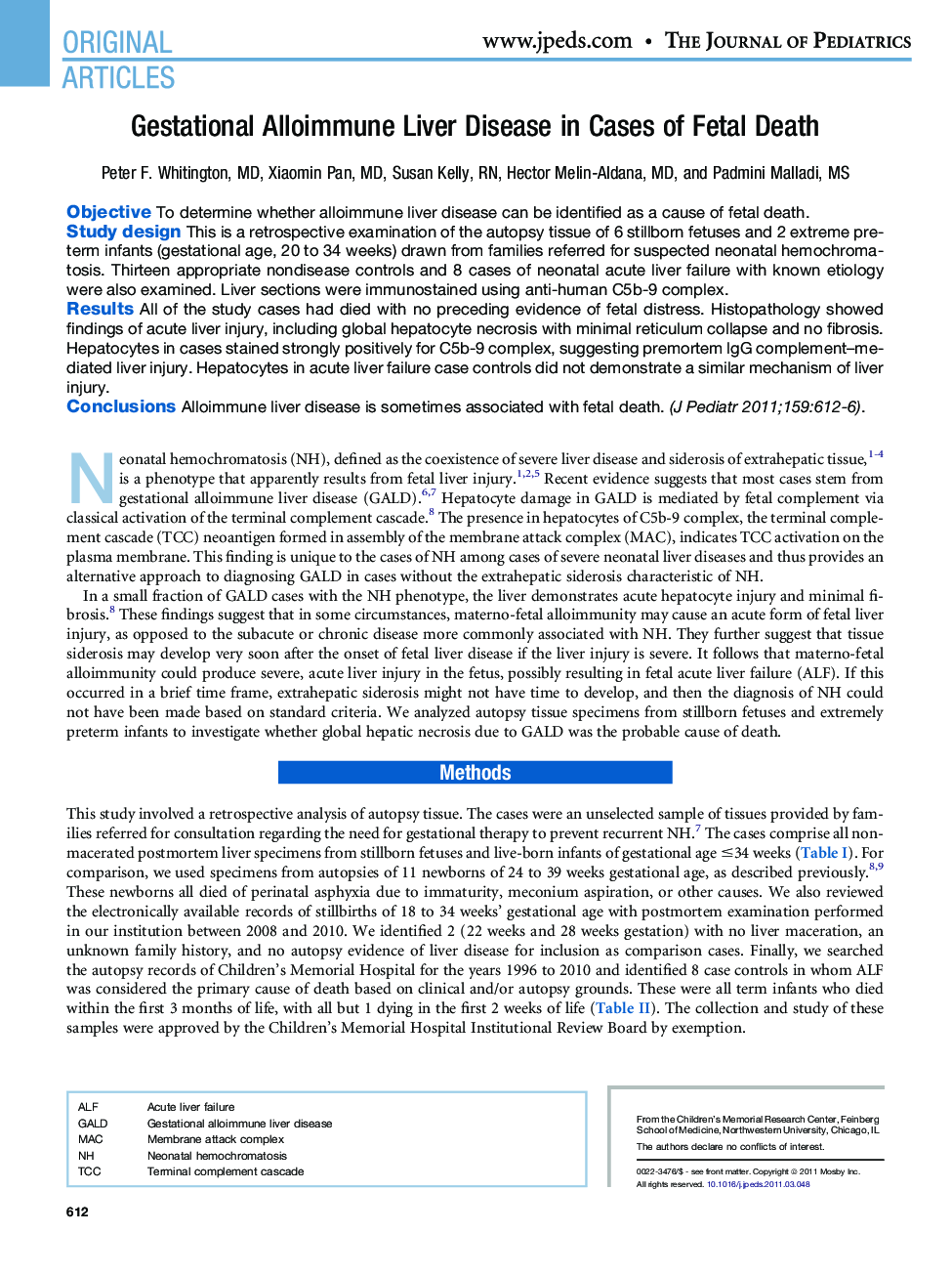 Gestational Alloimmune Liver Disease in Cases of Fetal Death 