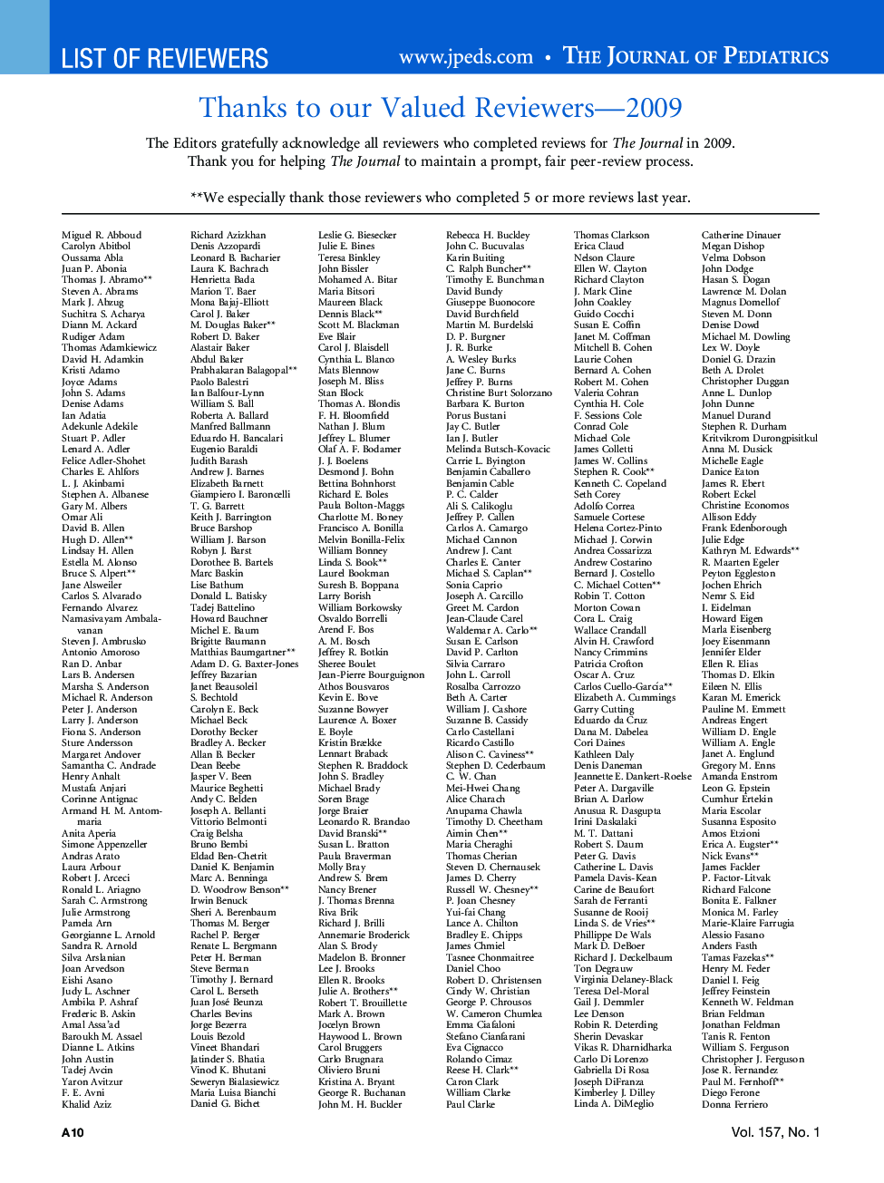 Thank You to Reviewers