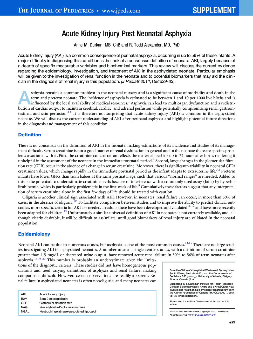 Acute Kidney Injury Post Neonatal Asphyxia 