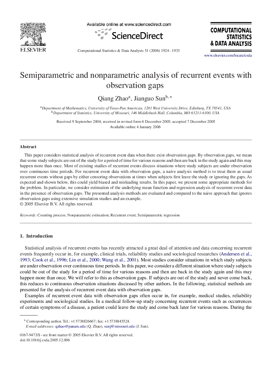 Semiparametric and nonparametric analysis of recurrent events with observation gaps