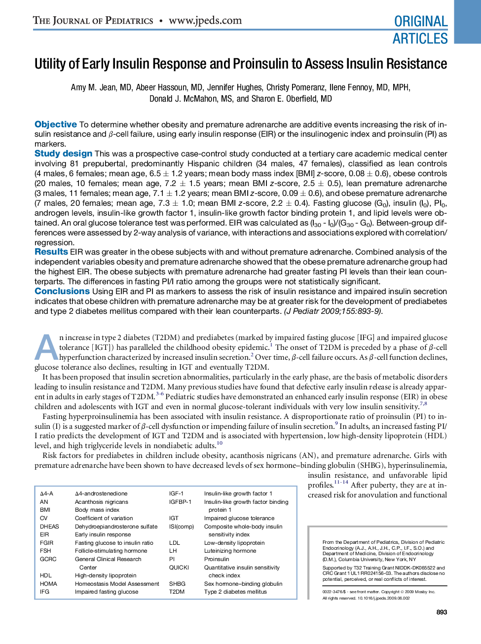 عکس صفحه اول مقاله: Utility of Early Insulin Response and Proinsulin to Assess Insulin Resistance Utility of Early Insulin Response and Proinsulin to Assess Insulin Resistance