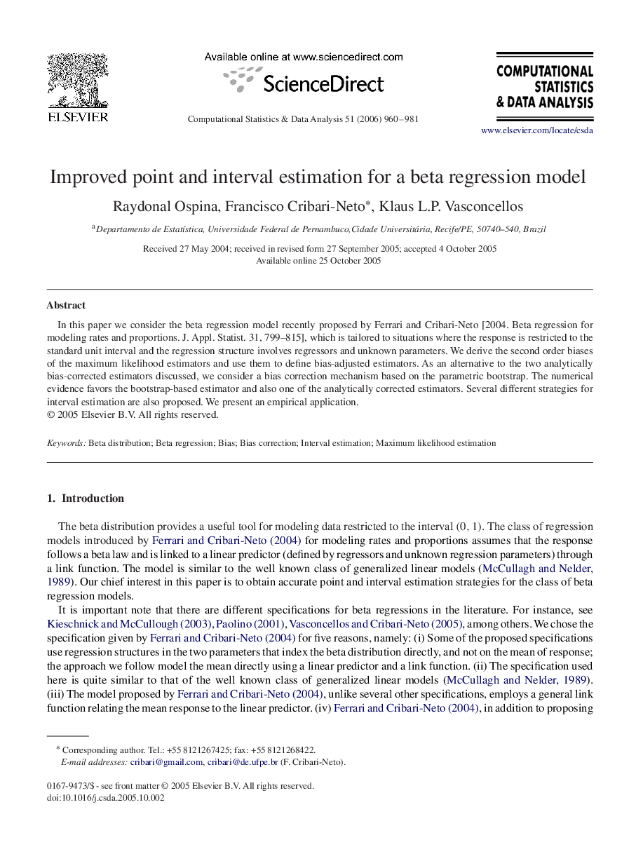 Improved point and interval estimation for a beta regression model