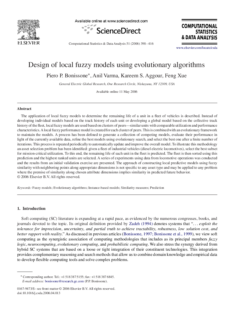 Design of local fuzzy models using evolutionary algorithms