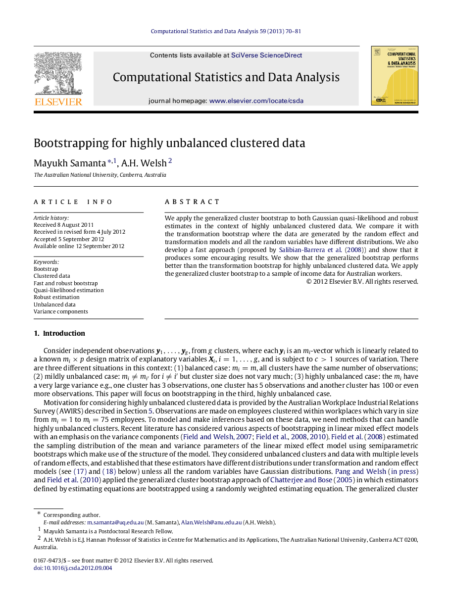 Bootstrapping for highly unbalanced clustered data