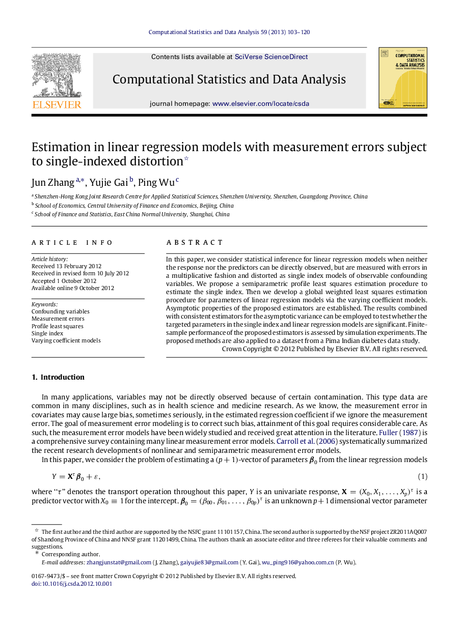 Estimation in linear regression models with measurement errors subject to single-indexed distortion 