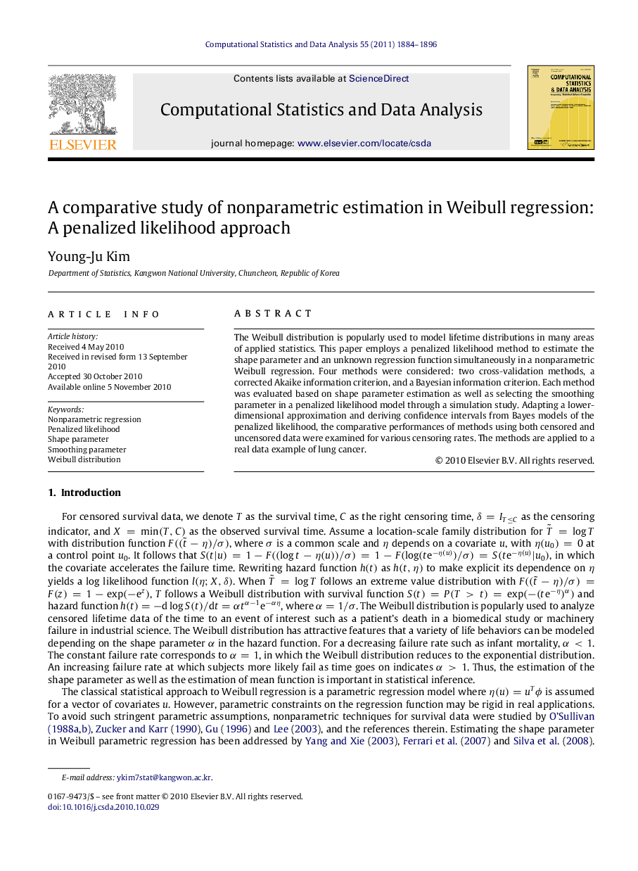 A comparative study of nonparametric estimation in Weibull regression: A penalized likelihood approach