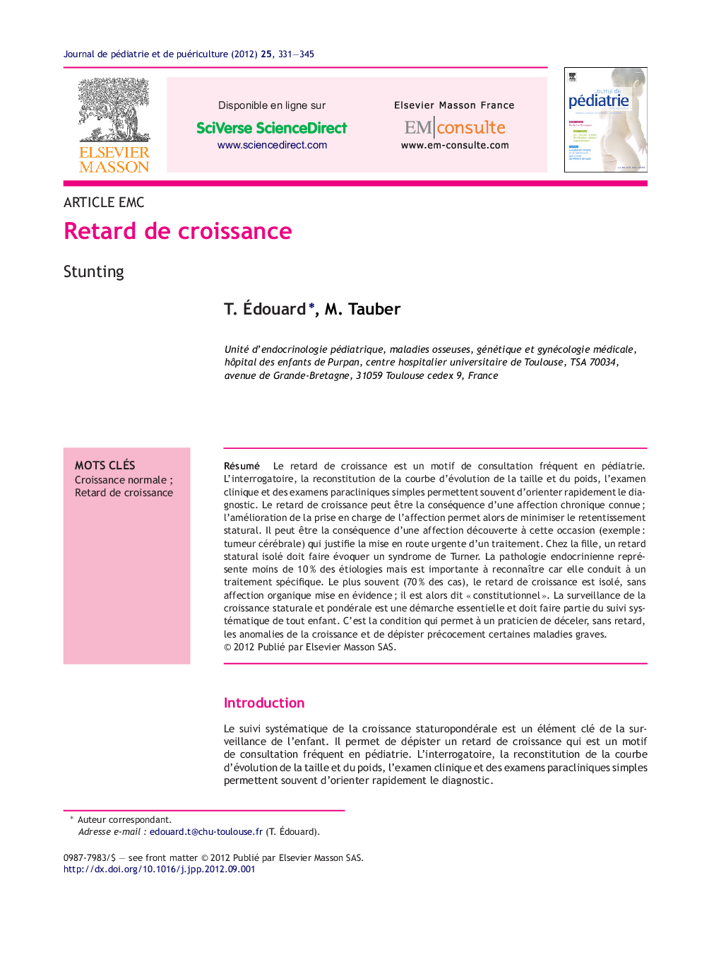 Retard de croissance