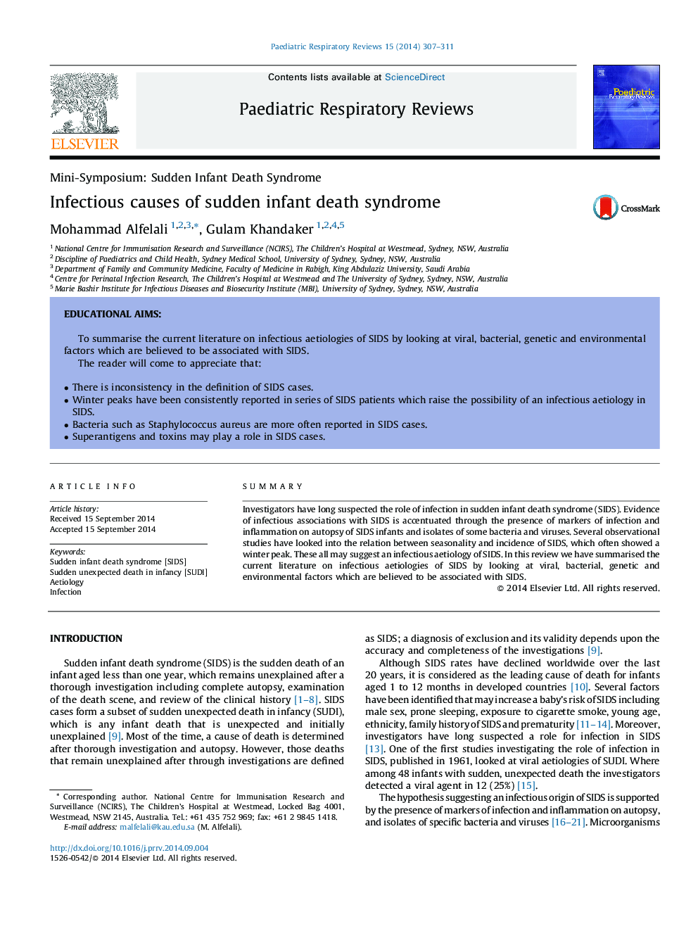 Infectious causes of sudden infant death syndrome