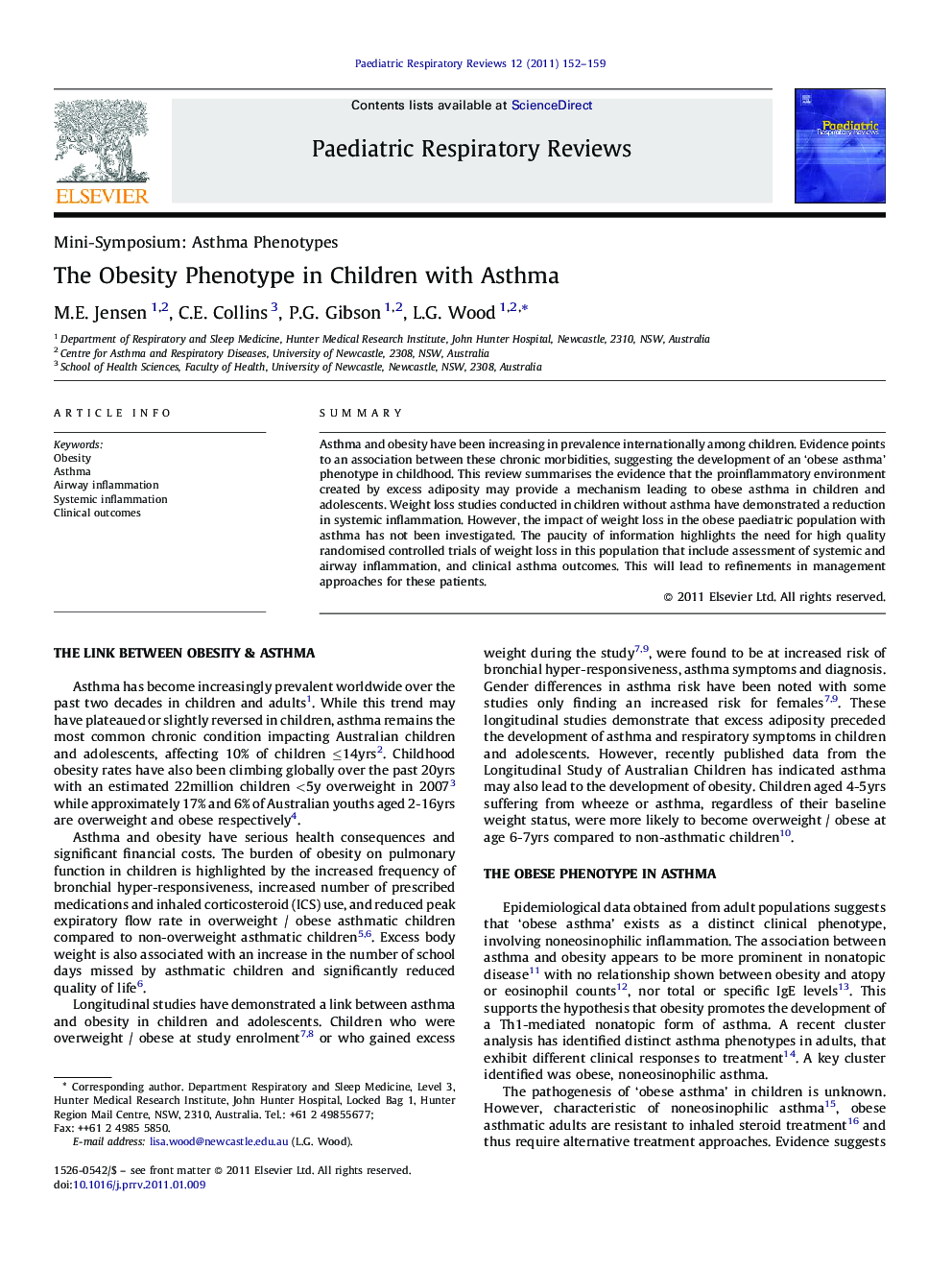 The Obesity Phenotype in Children with Asthma