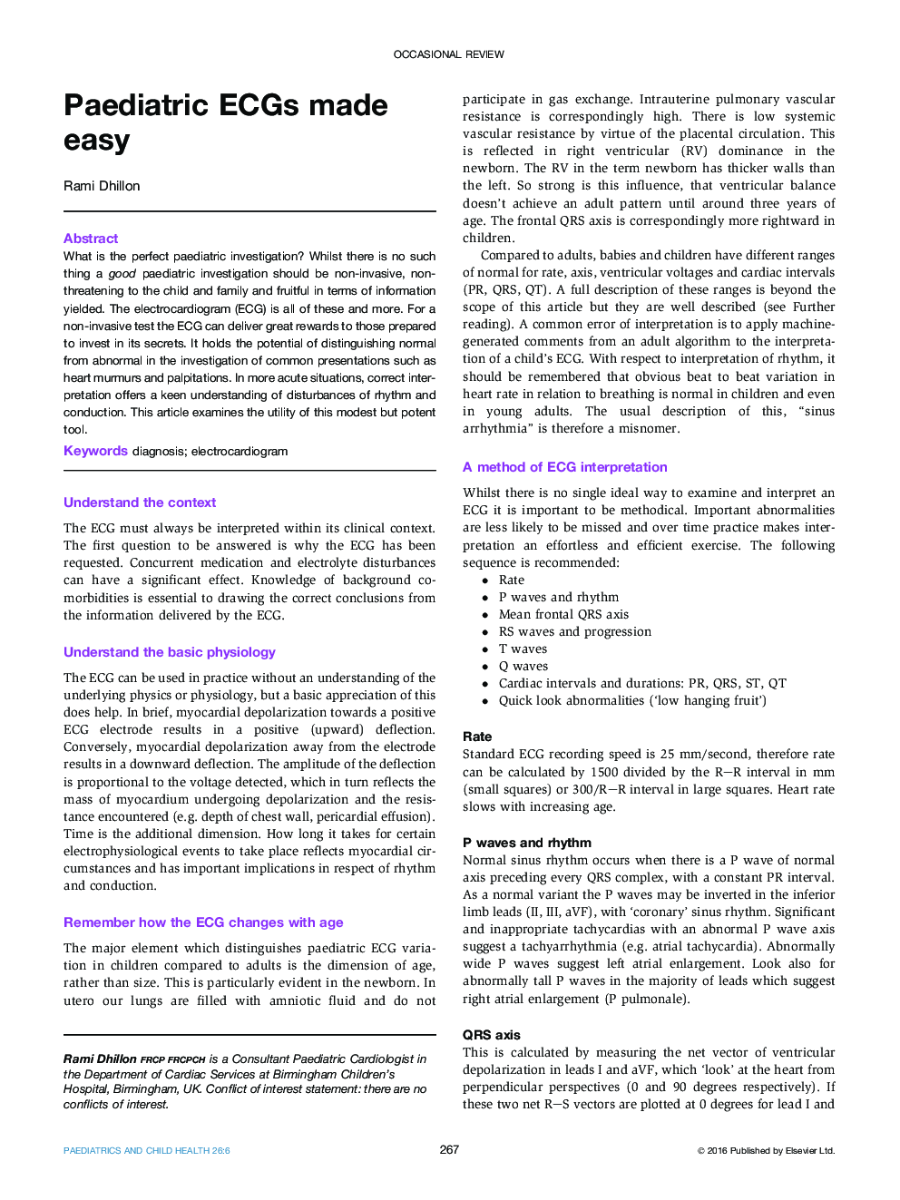 Paediatric ECGs made easy