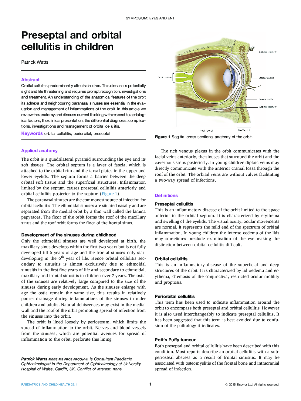 Preseptal and orbital cellulitis in children