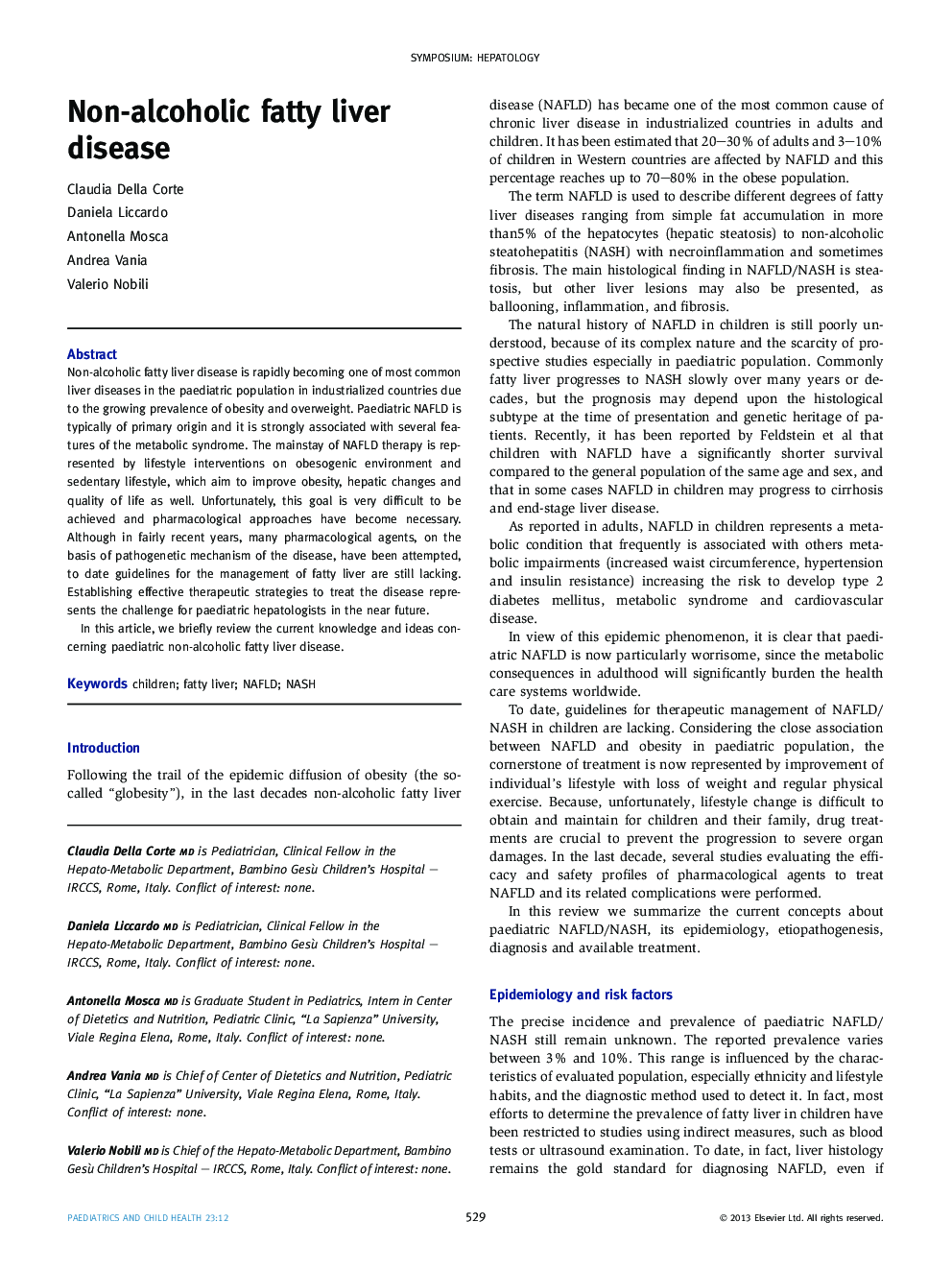 Non-alcoholic fatty liver disease