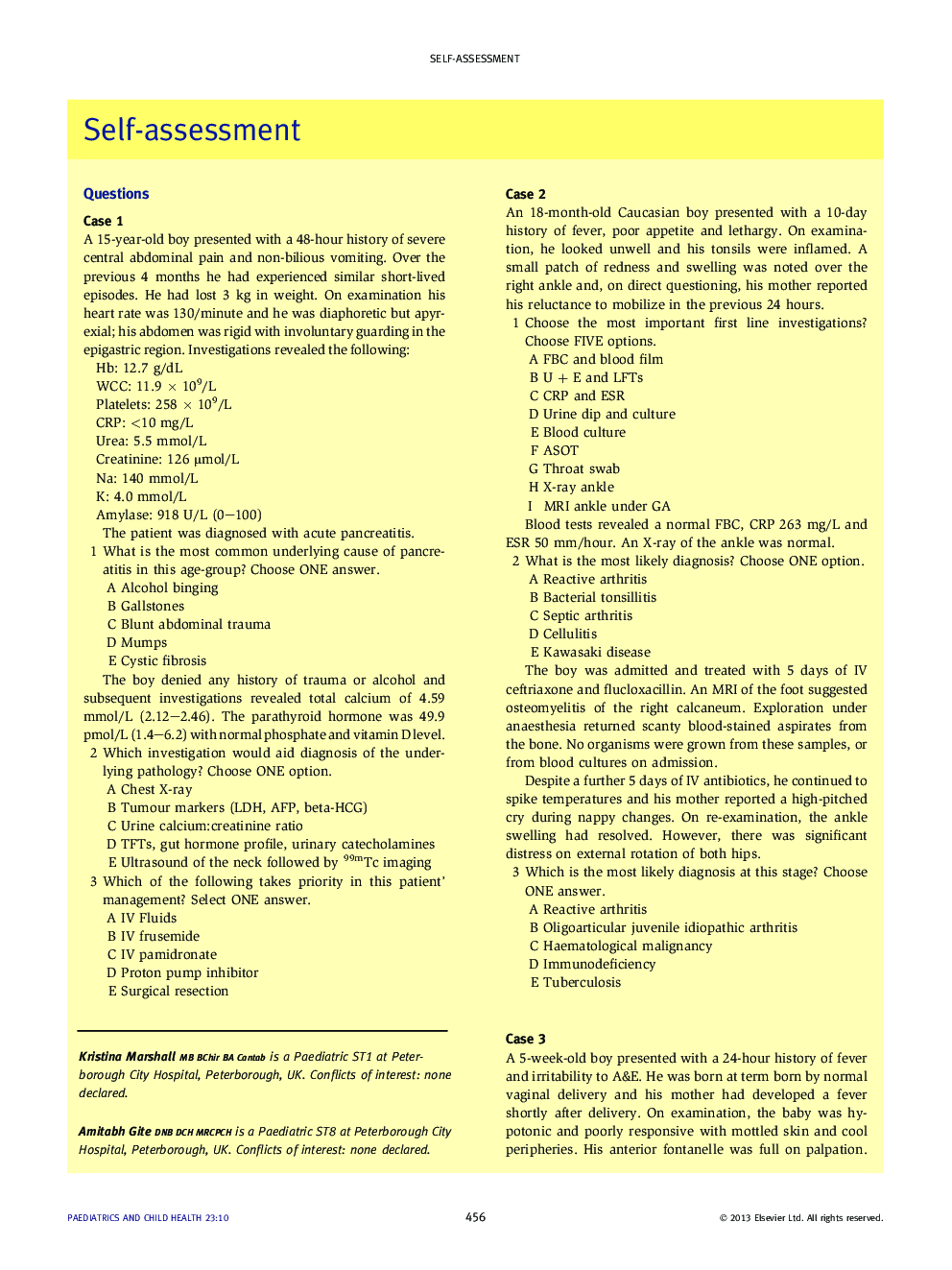 Self-assessment