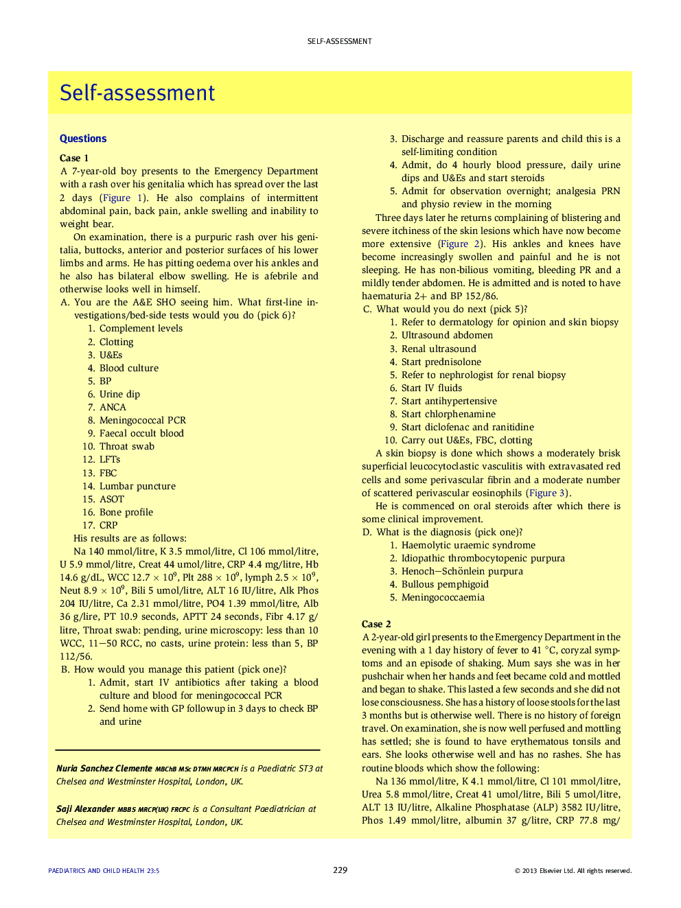 Self-assessment