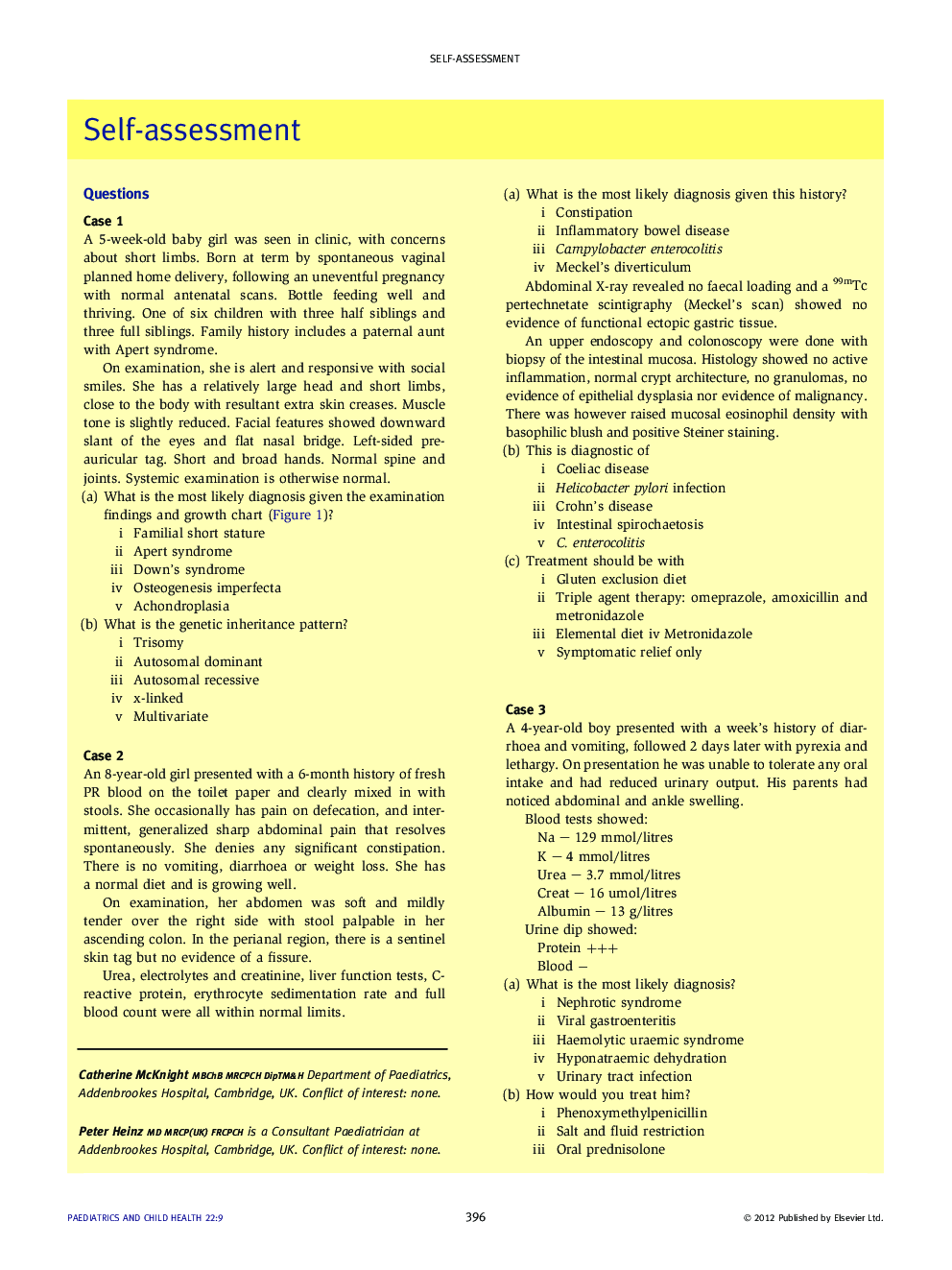 Self-assessment