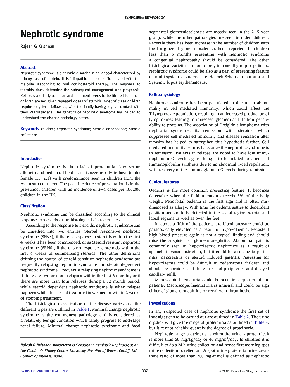 Nephrotic syndrome