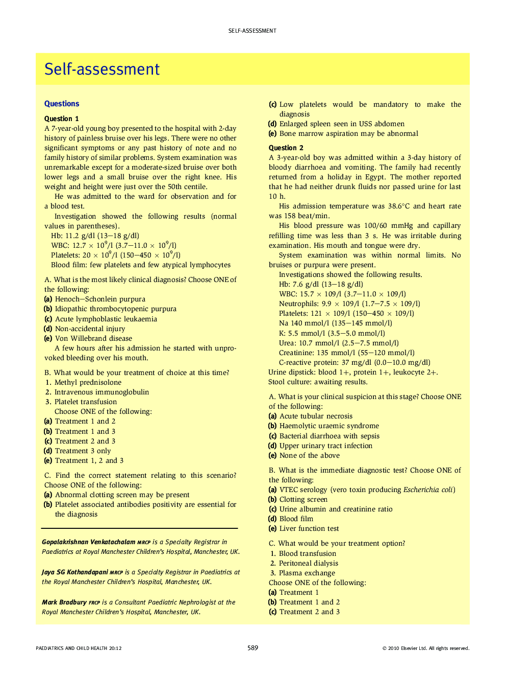 Self-assessment