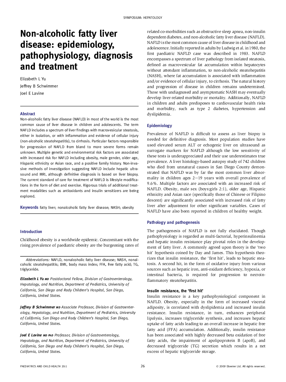 Non-alcoholic fatty liver disease: epidemiology, pathophysiology, diagnosis and treatment