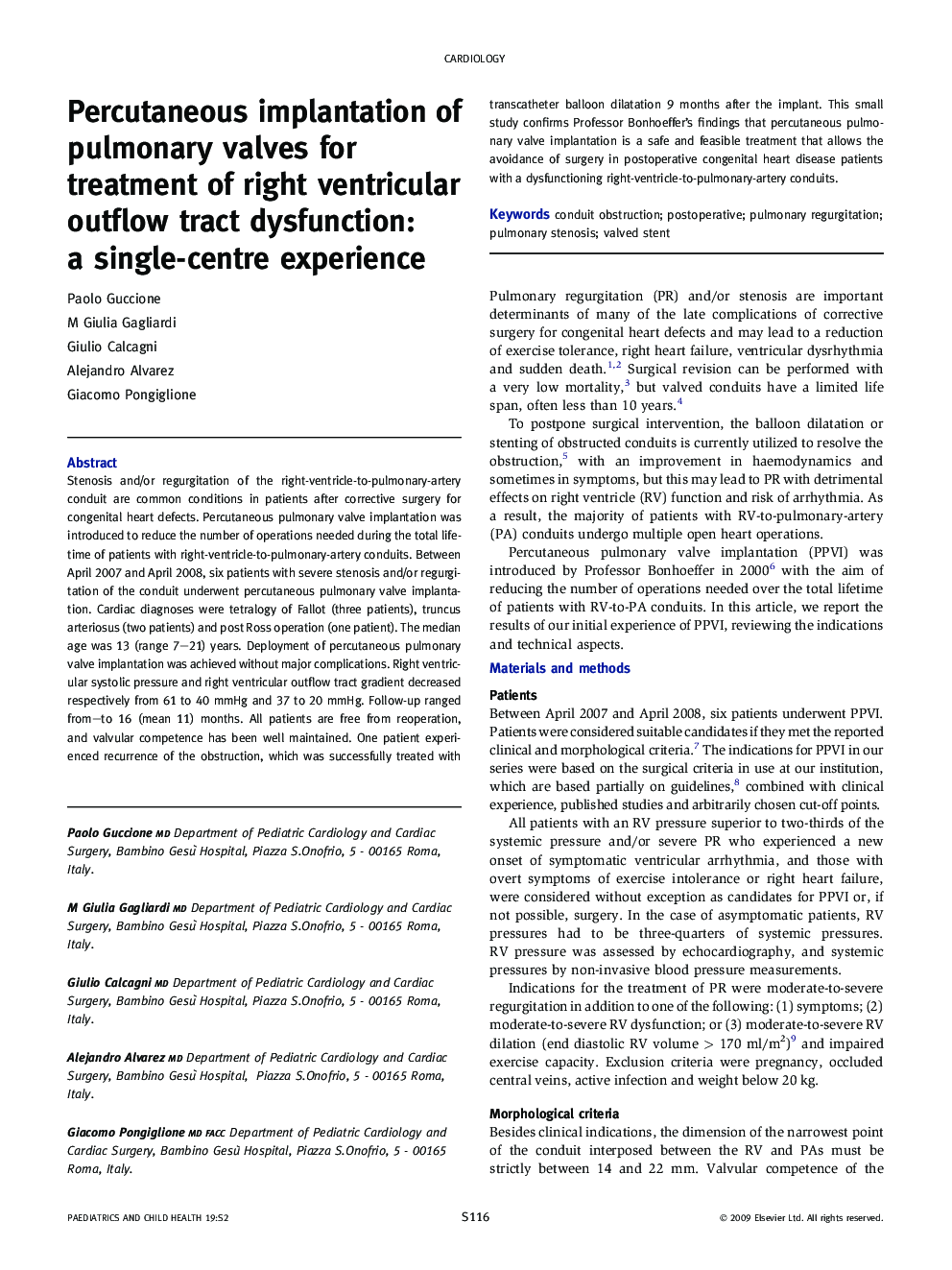 Percutaneous implantation of pulmonary valves for treatment of right ventricular outflow tract dysfunction: a single-centre experience