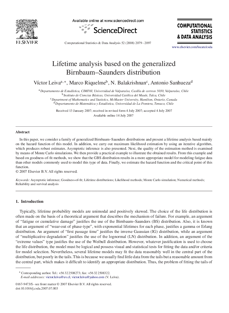 Lifetime analysis based on the generalized Birnbaum-Saunders distribution