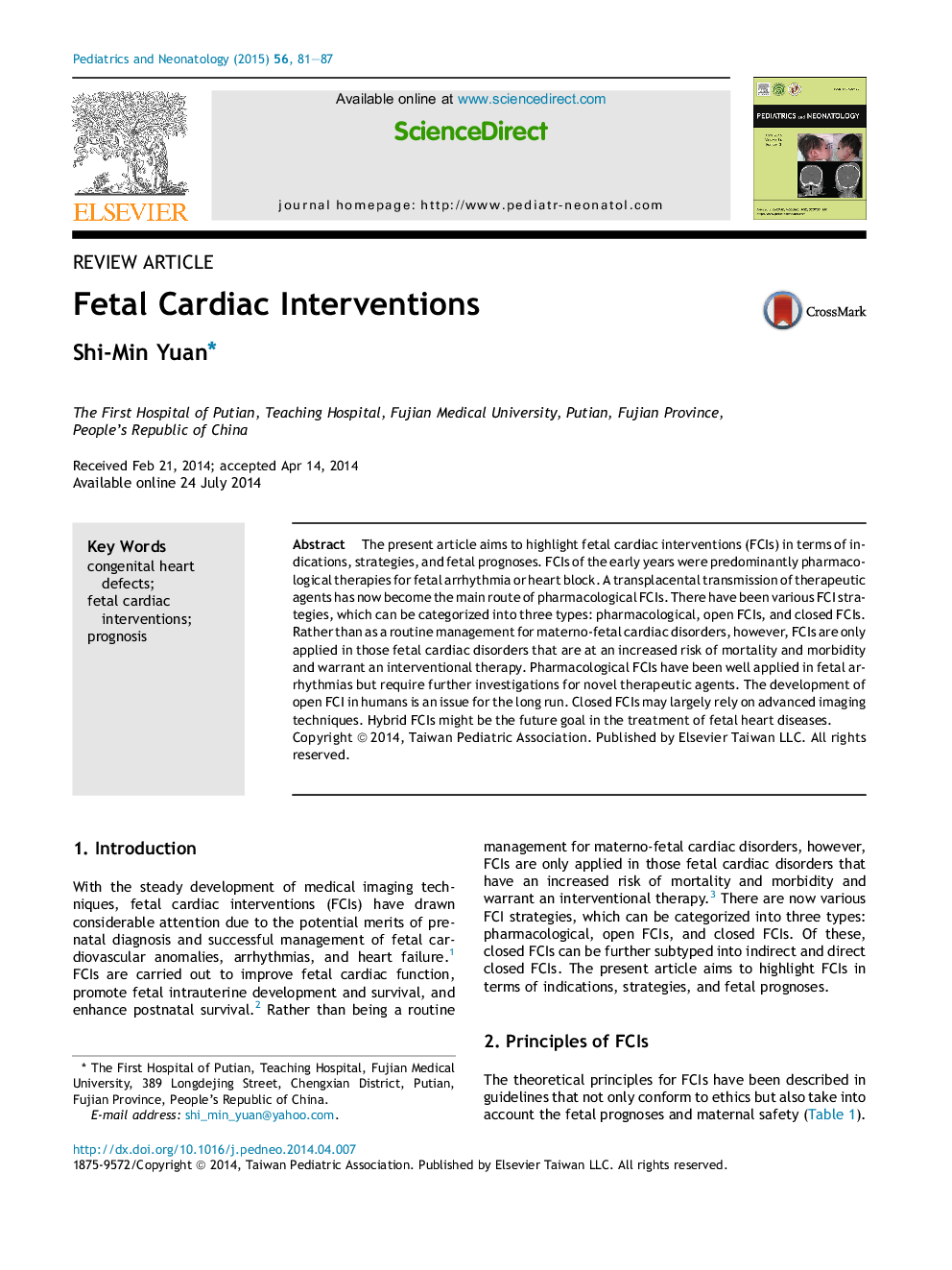 Fetal Cardiac Interventions