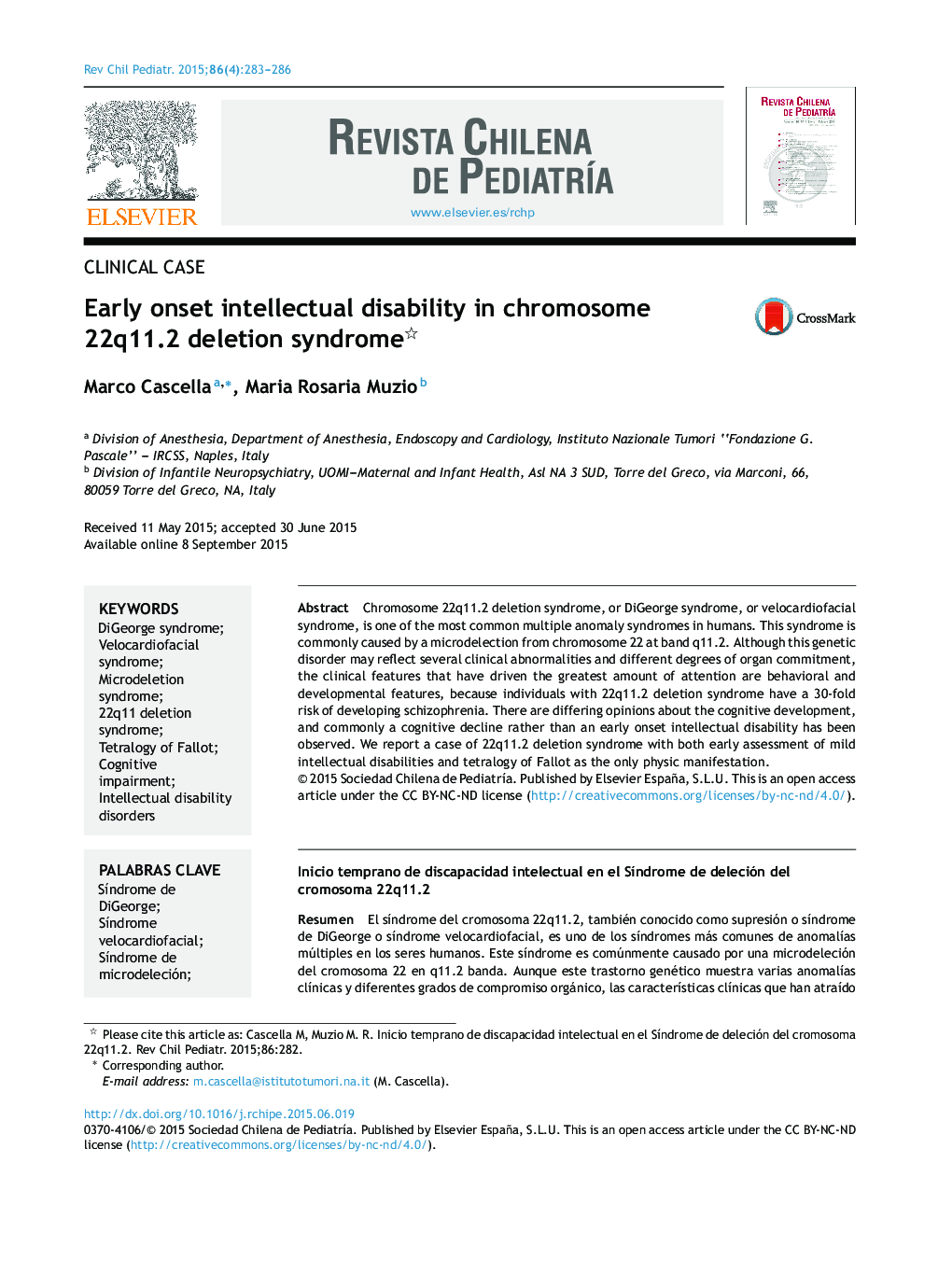 Early onset intellectual disability in chromosome 22q11.2 deletion syndrome 