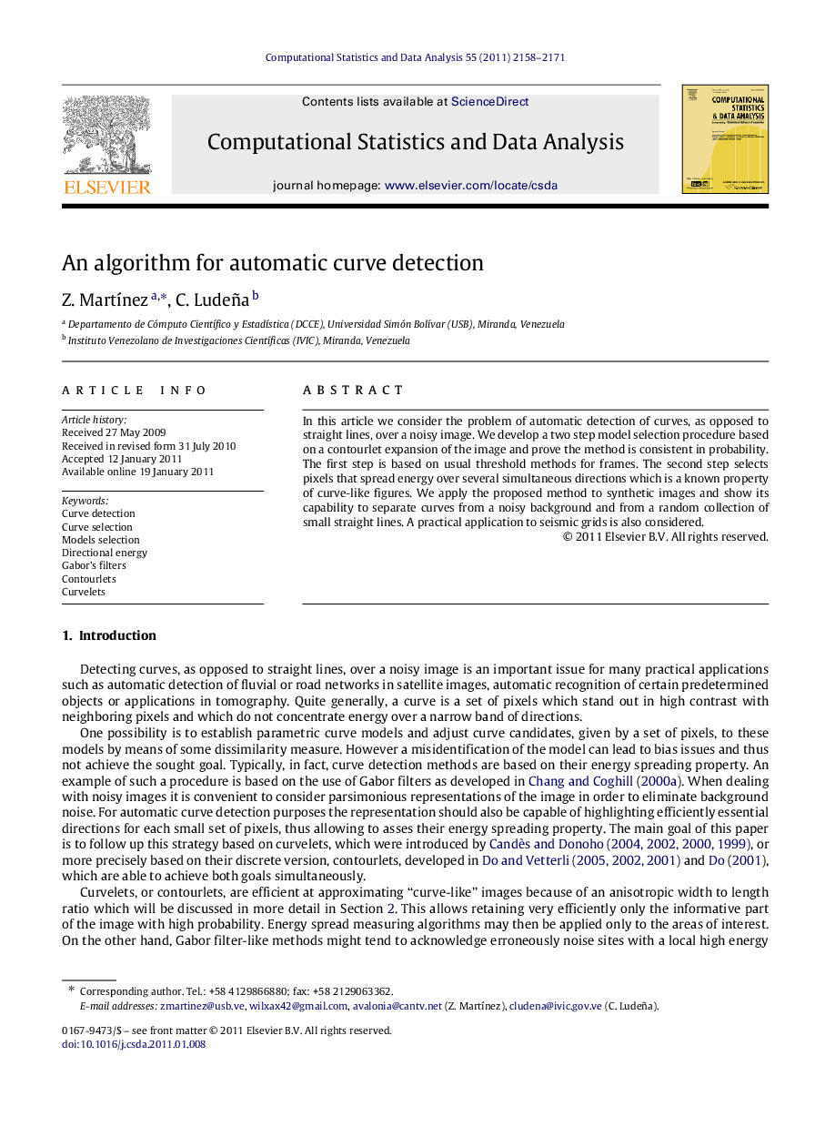 An algorithm for automatic curve detection