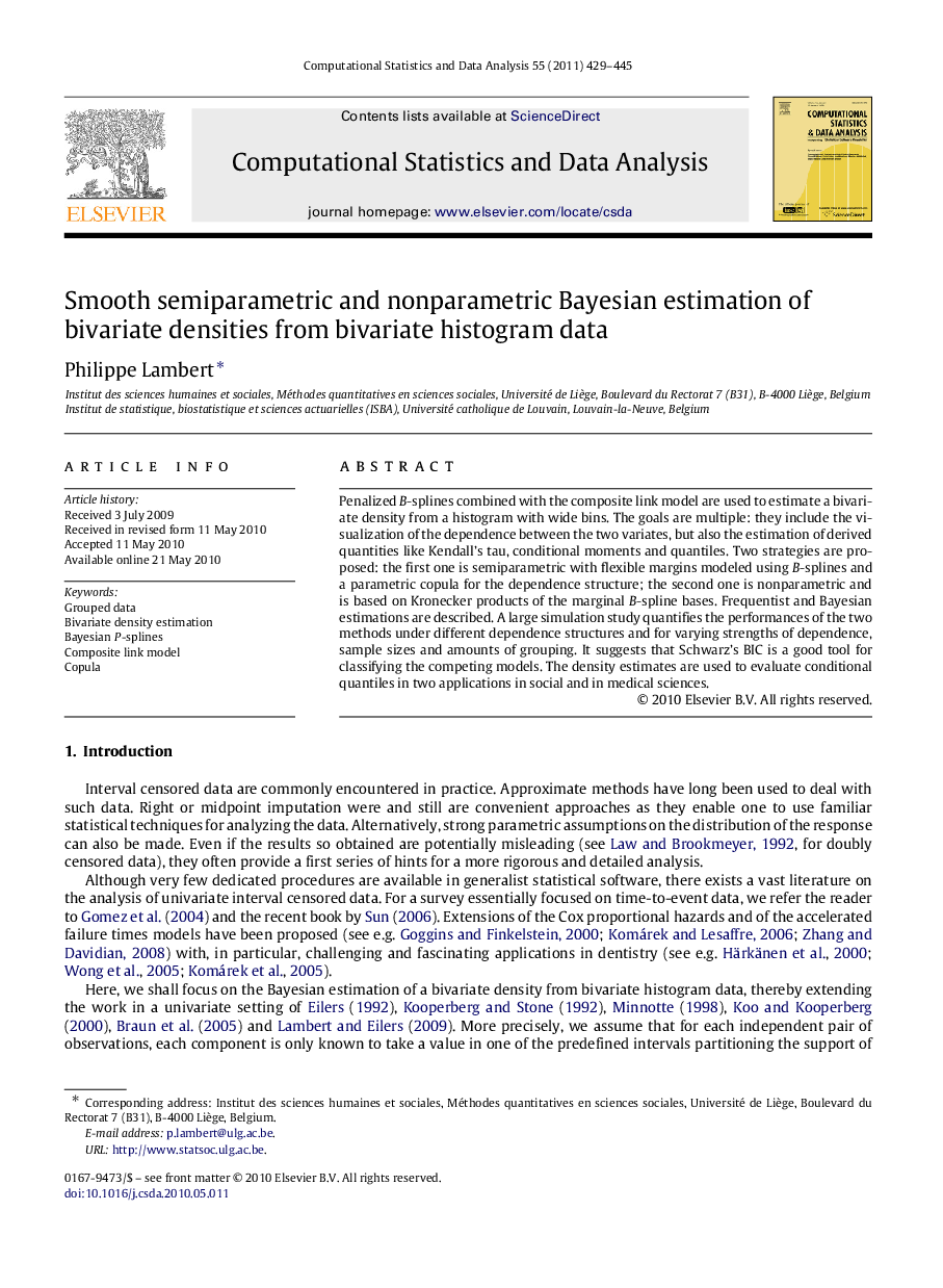 Smooth semiparametric and nonparametric Bayesian estimation of bivariate densities from bivariate histogram data