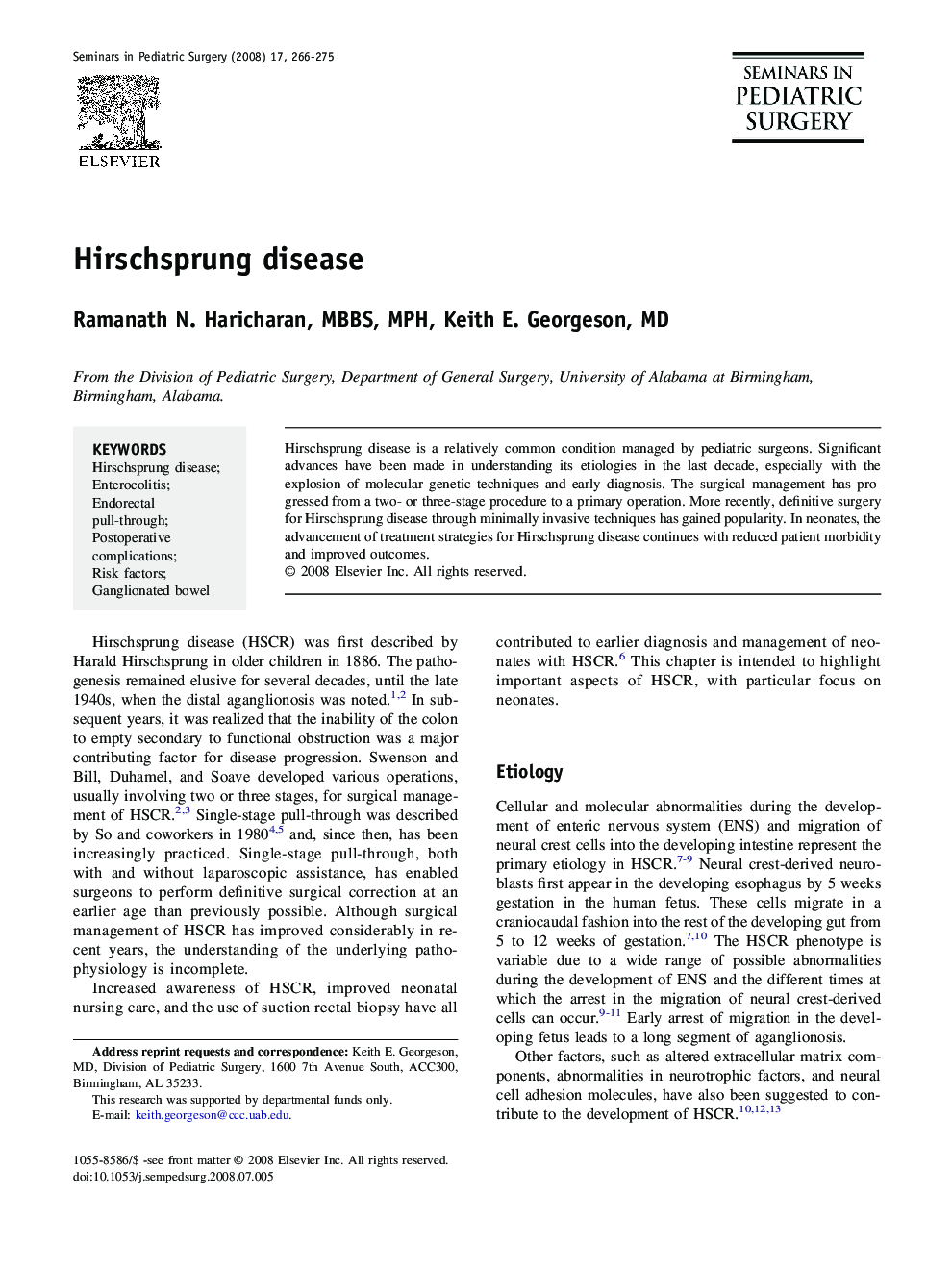 Hirschsprung disease 