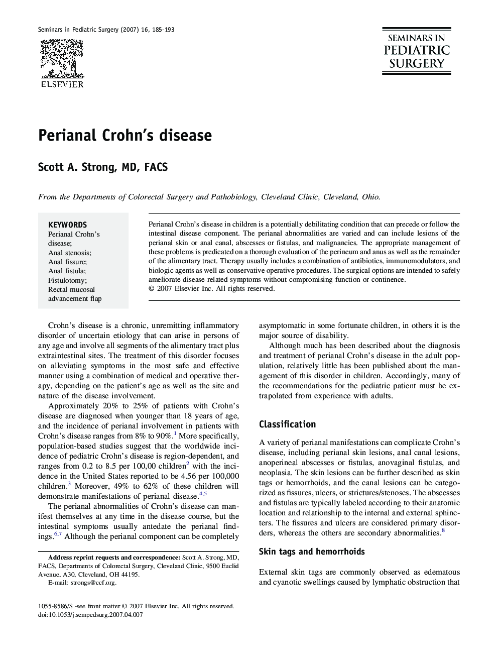 Perianal Crohn’s disease