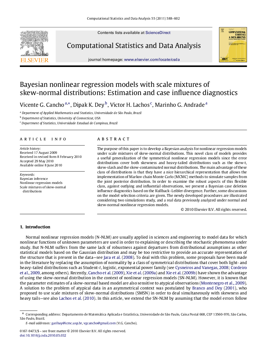 Bayesian nonlinear regression models with scale mixtures of skew-normal distributions: Estimation and case influence diagnostics