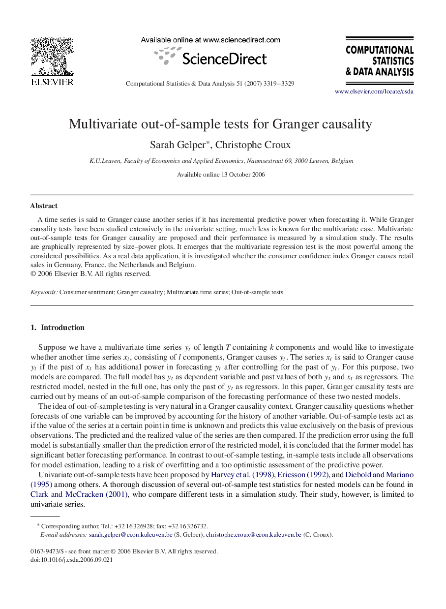 Multivariate out-of-sample tests for Granger causality