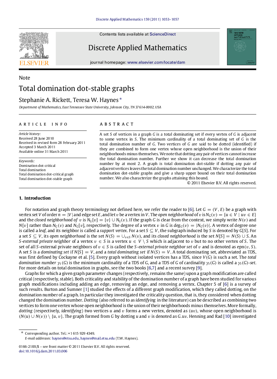 Total domination dot-stable graphs