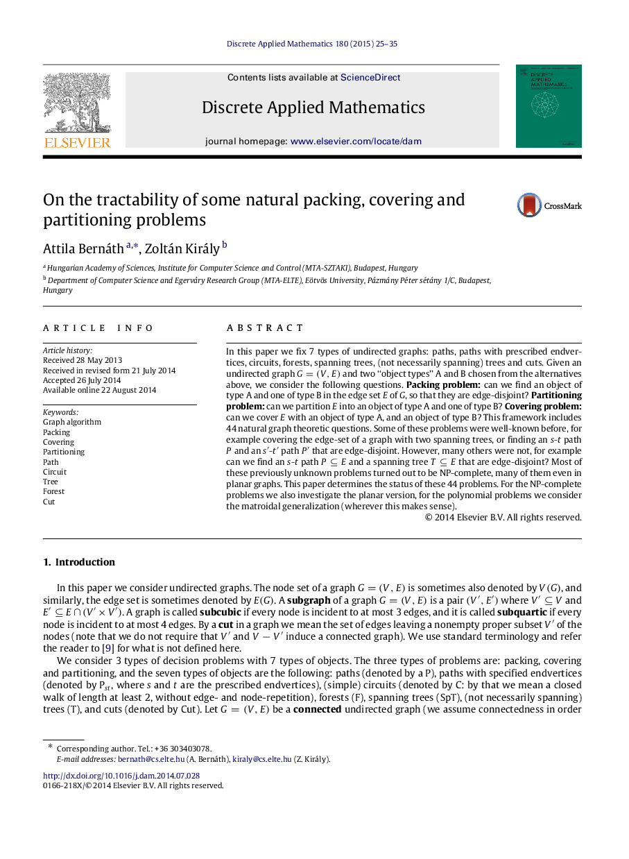 On the tractability of some natural packing, covering and partitioning problems