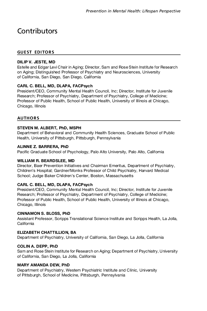 Contributors