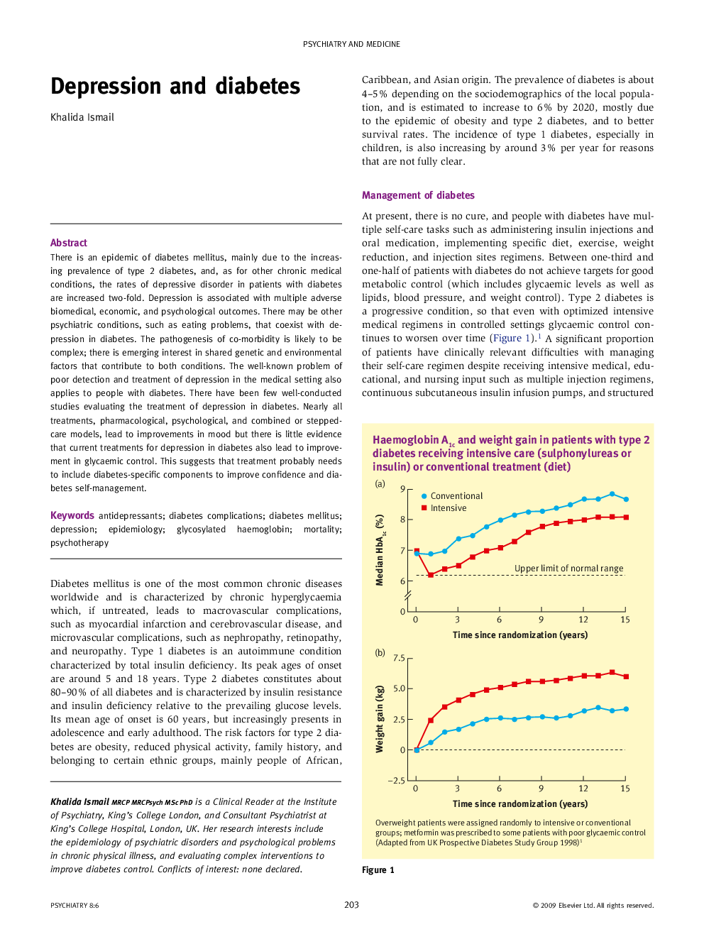 Depression and diabetes