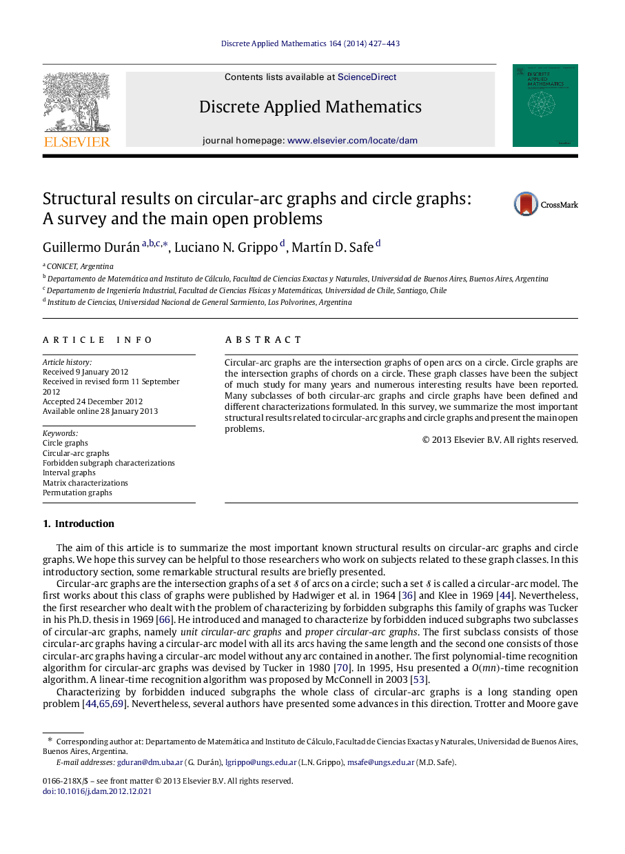 Structural results on circular-arc graphs and circle graphs: A survey and the main open problems