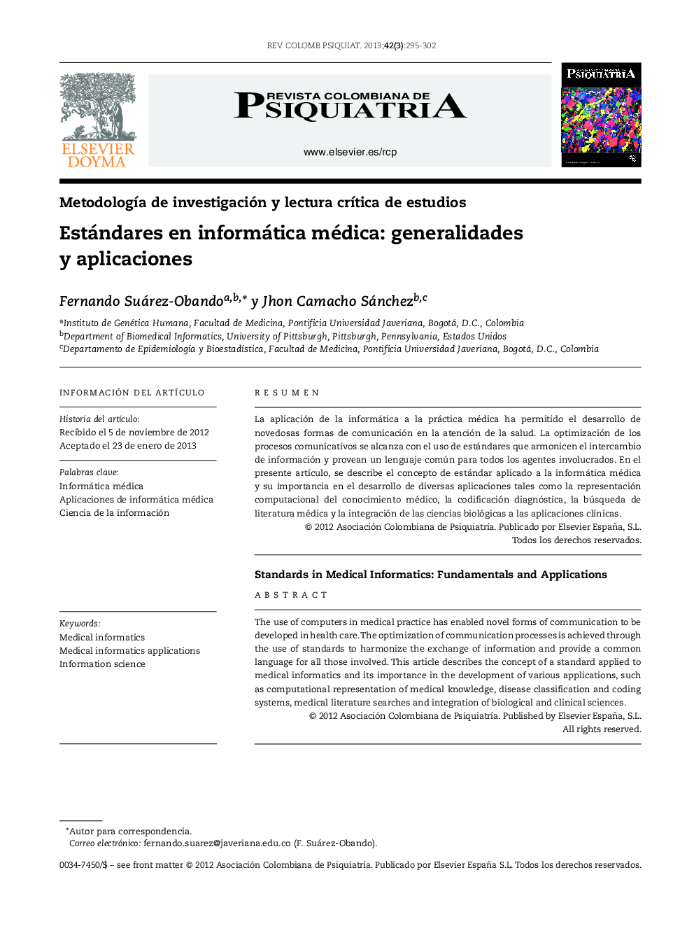 Estándares en informática médica: generalidades y aplicaciones