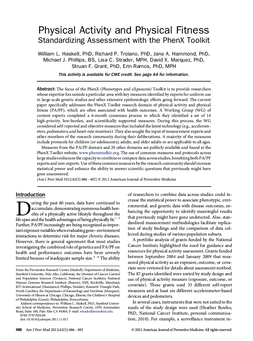 عکس صفحه اول مقاله: Physical Activity and Physical Fitness Physical Activity and Physical Fitness