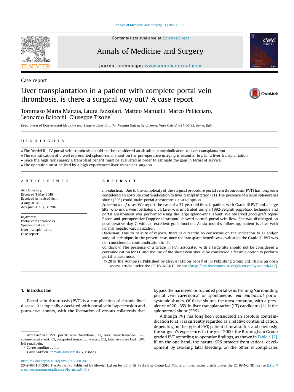 Liver transplantation in a patient with complete portal vein thrombosis, is there a surgical way out? A case report