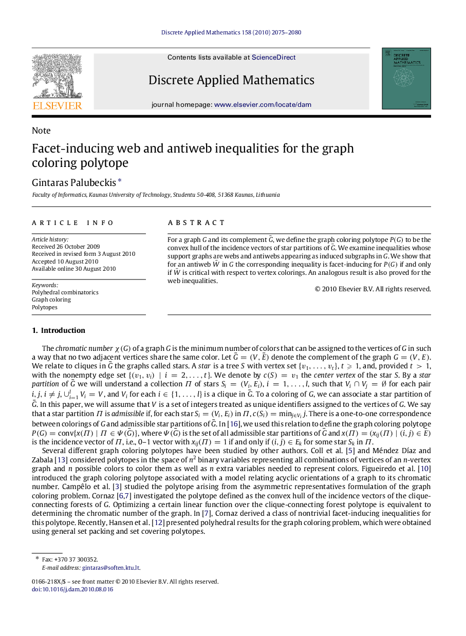 Facet-inducing web and antiweb inequalities for the graph coloring polytope